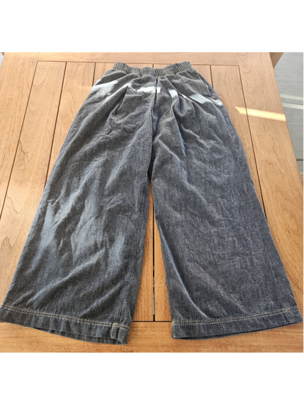 Good American Chenille Pull-On Wide Leg Pleated Lounge Pants Grey Size 4